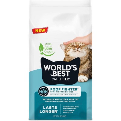 World's Best Poop Fighter Max Odor Defense Clumping Scented Cat Litter