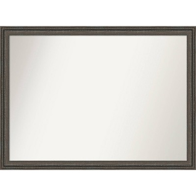 42"x31" Non-Beveled Upcycled Wood Bathroom Wall Mirror - Amanti Art