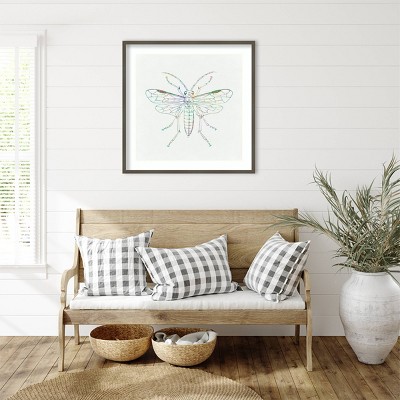 Amanti Art Dragonfly Drawing by Sarah Leonard Framed Wall Art Print