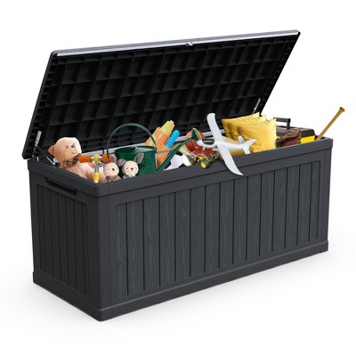 Okak 230/260 Gallon Waterproof Outdoor Storage Box, Deck Box with Lockable Lid, Patio Storage Box for Outdoor Cushions, Garden Tools