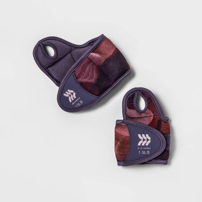 Wrist Weights Anti-microbial 1.5lbs 2pc - All In Motion™: Adjustable Neoprene Pair