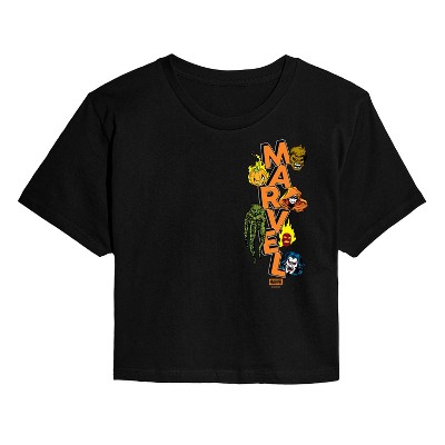 Women's - Marvel - Strange Tales Stacked Cropped Graphic T-Shirt