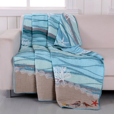 50"x60" Maui Throw Blanket - Greenland Home Fashions: Cotton & Polyester, Quilted, Woven