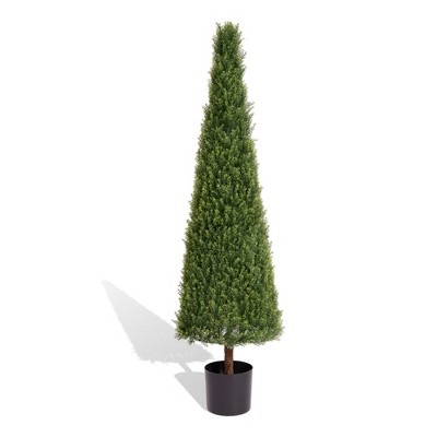 NAYSAYE Planter Artificial Boxwood Topiary Tree Plant for Indoor Outdoor Garden Decoration, Green, 34.2"*14.5"*13.4"
