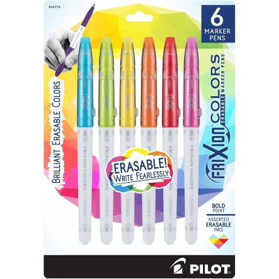 Pilot 6pk FriXion Colors Erasable Markers Bold Point Assorted Inks