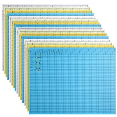 Infinite Curiosity 16 Pack Horizontal Reward Chart for Classroom, 4 Colors (17 x 22 in)