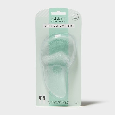 Fab Feet Women's by Foot Petals Gel 2-in-1 Ball of Foot/Arch Support Shoe Cushions Clear - 1 pair: Urethane Shoe Accessories