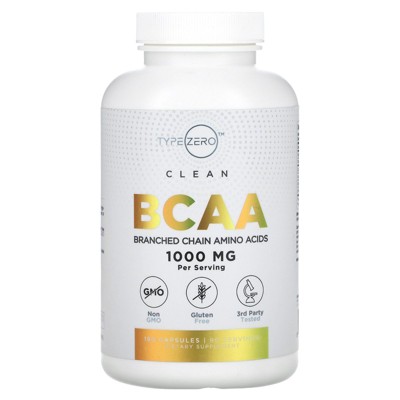 Type Zero BCAA 1000mg (180 Capsules, 90 Servings), Branched Chain Amino Acids (500mg of L-Leucine, 1000mg of L-Isoleucine and L-Valine)