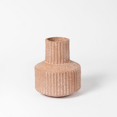 MH London Ecomix Eco-Friendly Decorative Vase with Ribbed Texture
