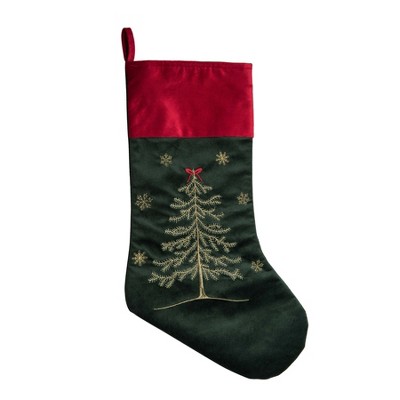 C&F Home 8.5" x 20" Christmas Tree w/ Bow Forest Hanging Large Christmas Stocking