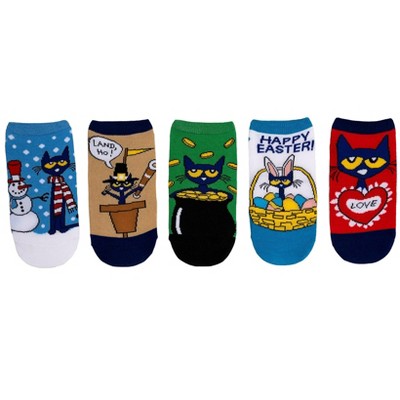 Pete the Cat Kids All Season 5 Pair Pack Lowcut Socks