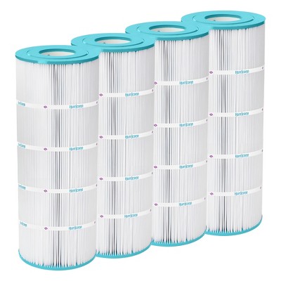 Hurricane Replacement Spa Filter Cartridge for  Unicel C-8412, PWWCT125, Filbur FC-1293, Waterway Clearwater II, Pro-Clean PCCF 125, White, 4 Pack
