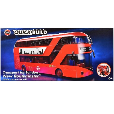 Skill 1 Model Kit Routemaster Double-Decker Bus "Transport for London" Snap Together Plastic Model Kit by Airfix Quickbuild