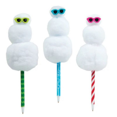 Squishy Snowman Pens (3 Pack) - Fun Holiday Writing