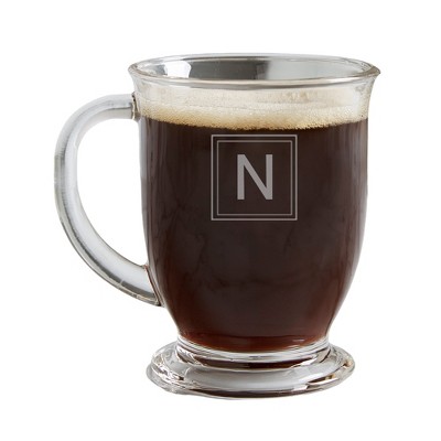 Personalization Mall Classic Celebrations Glass Initial Coffee Mug