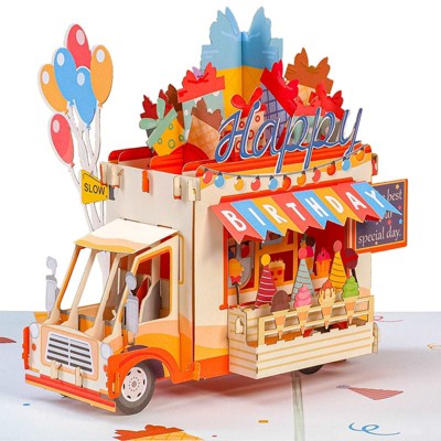 Paper Love 3D Birthday Truck Pop Up Card