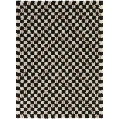 Balta Rugs 7'10"x10' Chamberlain Checkered Shag Pink Area Rug Brown