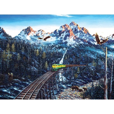 Sunsout Train and Eagle 1000 pc Jigsaw Puzzle 36546