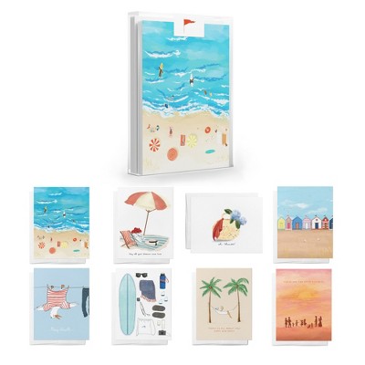 Beach Days Greeting Card Pack Assorted Set (8 ct.) by Ramus & Co