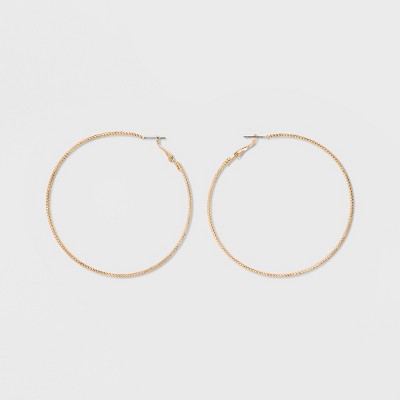 Textured Hoop Earrings - A New Day™