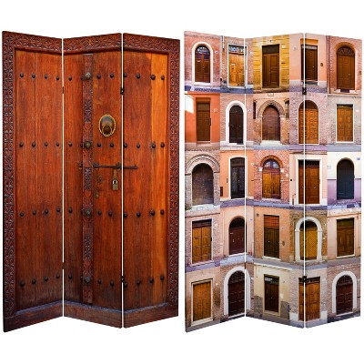 6ft Tall Double Sided 3-Panel Room Divider - Oriental Furniture