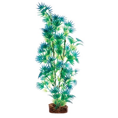 GloFish Green and Blue Large Fluorescent Under Blue LED Light Decor Aquarium Plant