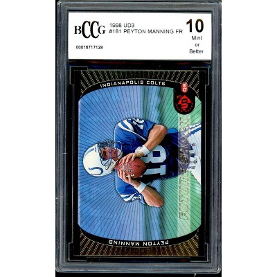 Peyton Manning Rookie Card 1998 UD3 #181 BGS BCCG 10