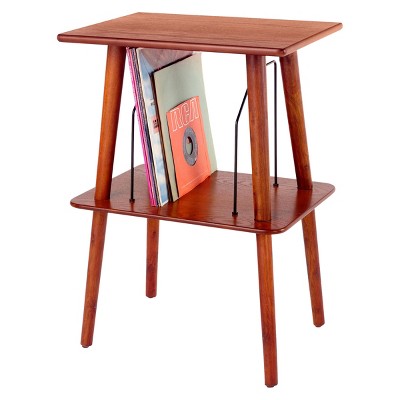 Manchester Entertainment Stand Crosley: Hardwood Turntable & Magazine Storage Cabinet