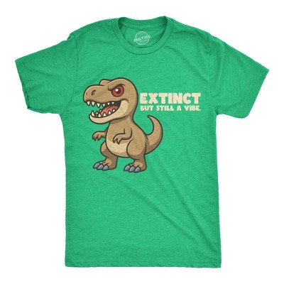 Mens Funny T Shirt Extinct But Still A Vibe Sarcastic T Rex Graphic Novelty Dino Tee for Men - Crazy Dog Men's T Shirt With Dinosaur Sayings