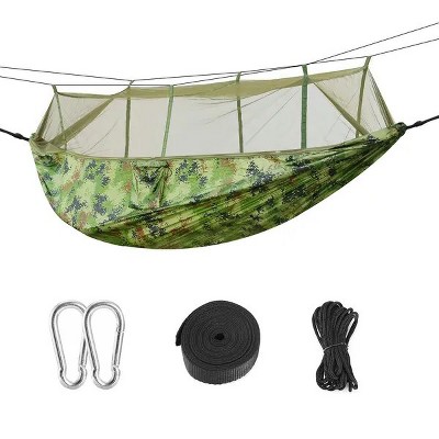 Camping Hammock with Mosquito Net, Portable Double Hammock Tent Load Two People with 2 Straps
