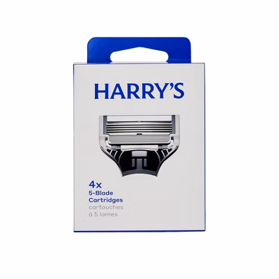 Harry's 5-Blade Men's Razor Blade Refills - 4pk - Compatible with All Harry's and Flamingo Razors