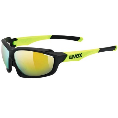 Uvex Sportstyle 710 Sunglasses (Black Mat Yellow / Yellow Mir Cat 3)