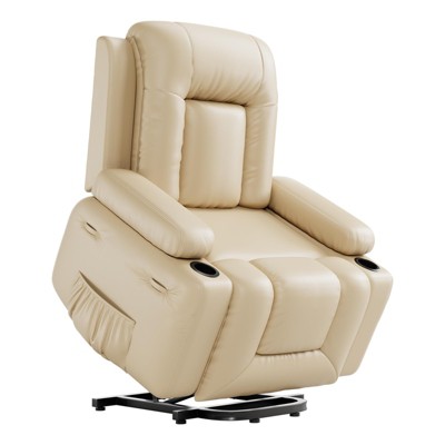 Jojoka Electric Power Lift Sofa Chair with Heat & Vibration Massage, Reclining Lounge Chair for Adults with USB and Cup Holders