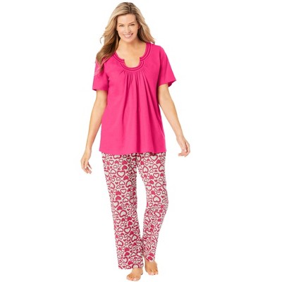 Catherines Embroidered Short-Sleeve Sleep Top