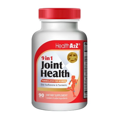HealthA2Z – 9-in-1 Joint Support for Women with Glucosamine, Chondroitin, MSM, Turmeric & Soy Isoflavones – 90 Tablets