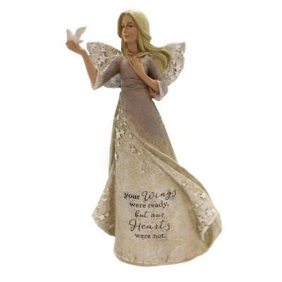 Figurine 8.75 In Angel With Dove In Hand , Bereavment Sympathy Caring (1PC)