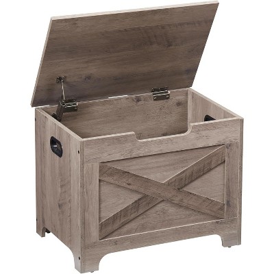 Acekool Wooden Storage Bench with Safety Hinge – Multi-Use Seat and Organizer with Side Handles