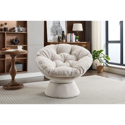 Sapphtopaz Oversized Accent Chair Chenille 360 Swivel Barrel Chair Lounge Single Sofa Chair for Living Room, Bedroom, Office, Small Room