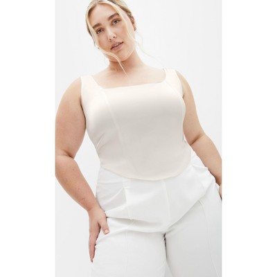 Women's Plus Size Star Gaze Corset - champagne | CITY CHIC