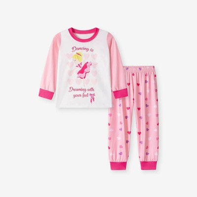 MyKids-USA Spring and Autumn Baby Kids Girls Cartoon Pattern Long Sleeves Top and Pants Casual Pajamas Clothing Set