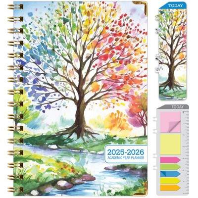 Global Printed Products Hardcover AY 2025-2026 Fashion Planner - 5.5"x8" (Tree Seasons)