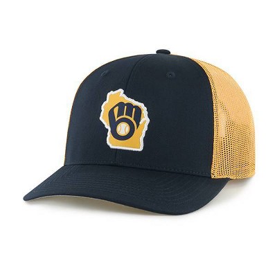 MLB Milwaukee Brewers Gaze Hat: Adjustable Snapback, Team Logo, Mesh Fabric