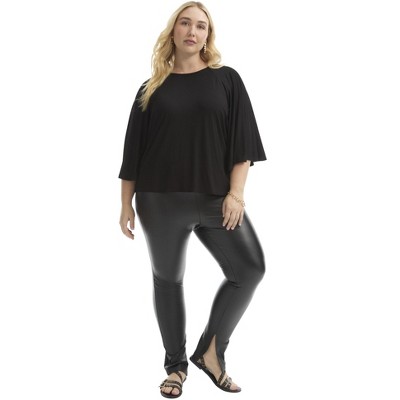 June + Vie by Roaman's Flared Raglan Sleeve Breton Tee