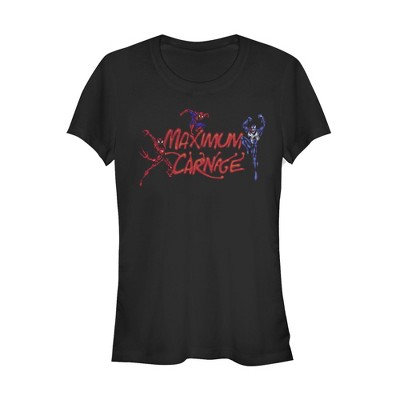 Juniors Womens Marvel Maximum Carnage Trio T-Shirt