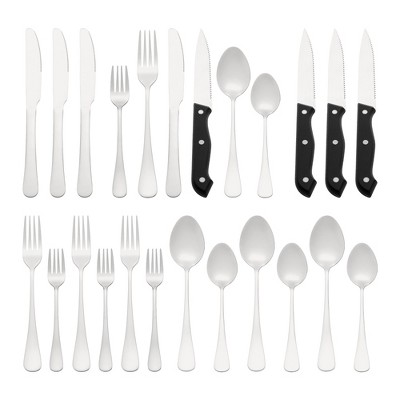 REGALWOVEN 24 Pcs Stainless Steel Durable Rust-Proof Corrosion Resistant Flatware Set