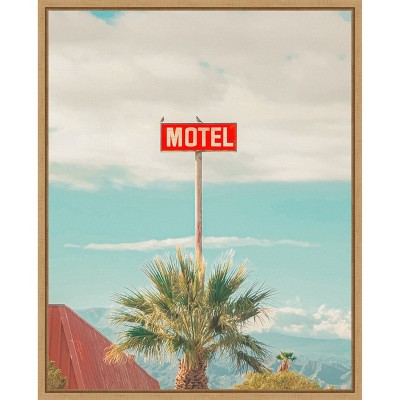 Amanti Art This Motel is for the Birds by Tom Windeknecht Canvas Wall Art Print Framed