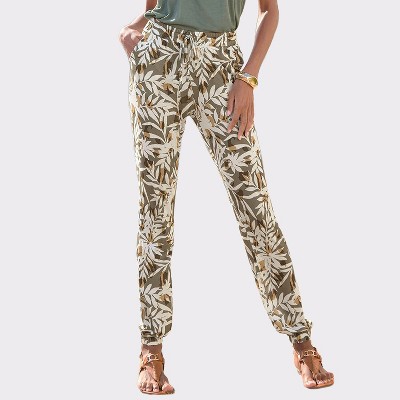 Women's Smocked Elastic Hem Pants - LASCANA