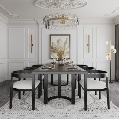Christopher Knight Home Cody Modern 7 Piece Rubberwood Upholstered Dining Set