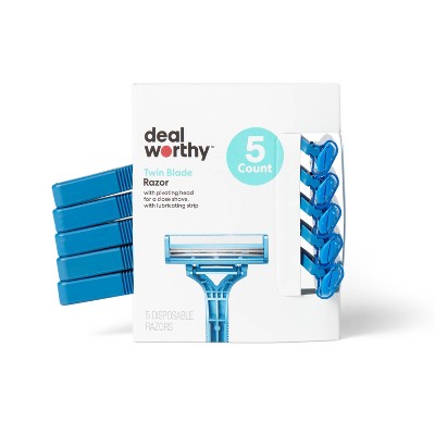 Twin Blade Disposable Razors - 5ct - dealworthy™