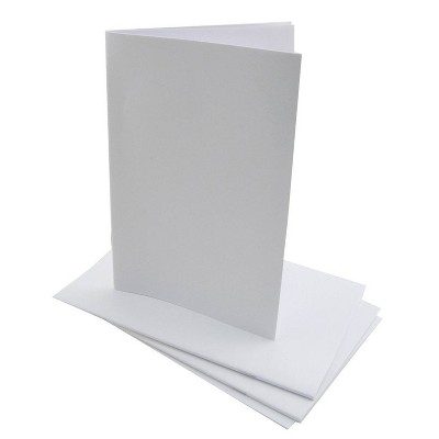 20ct 5.5" x 8.5" Blank Paperback Books White - Hygloss: Plain Paper Journals, Flexible Cover, 32 Pages, Wire Binding
